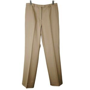 Pendleton Womens Suit Pants Tan Size 10 All Season Wool Flat Front Career Office